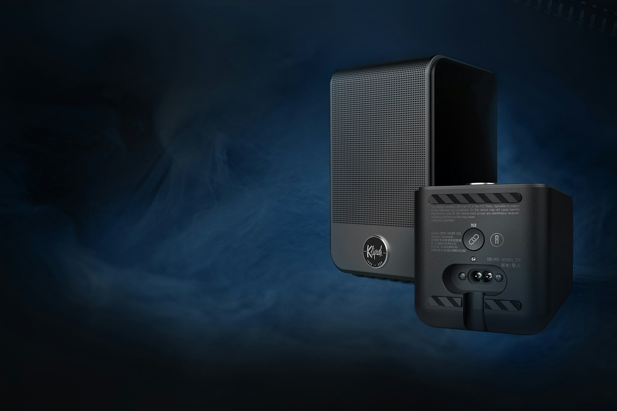 Flexus SURR 100 on Moody Blue Background Exterior 2000x1333